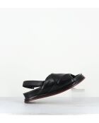 Sandalias planas negras