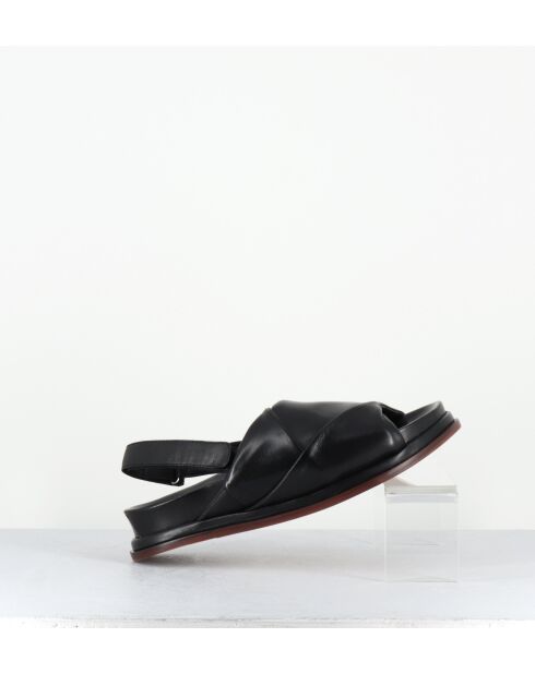 Sandalias planas negras