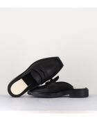 Schwarze Pantoletten aus Leder