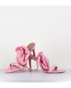 Rosafarbene Ledersandalen