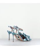 blaue Ledersandalen