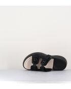 Sandali mule neri in pelle - tacco 5cm