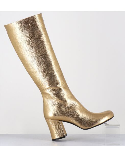 Stivali in pelle gialli - tacco 7,5 cm