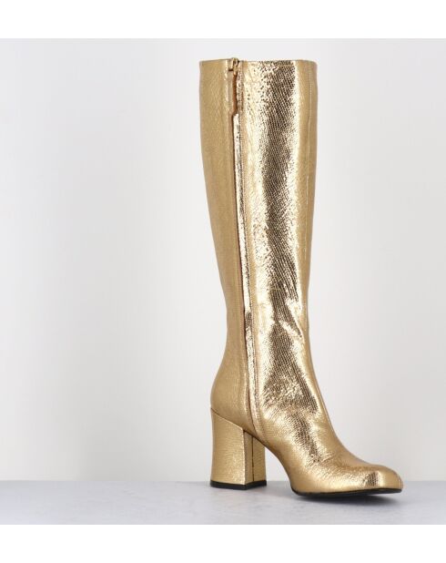 Stivali in pelle gialli - tacco 7,5 cm