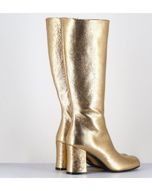 Stivali in pelle gialli - tacco 7,5 cm