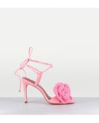 Rosafarbene Ledersandalen