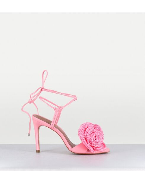 Rosafarbene Ledersandalen