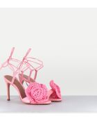 Rosafarbene Ledersandalen