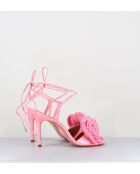 Rosafarbene Ledersandalen