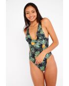 Odalis Palmhill schwarzer einteiliger Triangel-Badeanzug