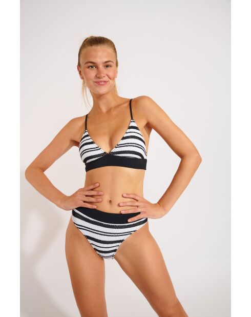 Miko Wafflestri schwarzes Triangel-Bikinioberteil