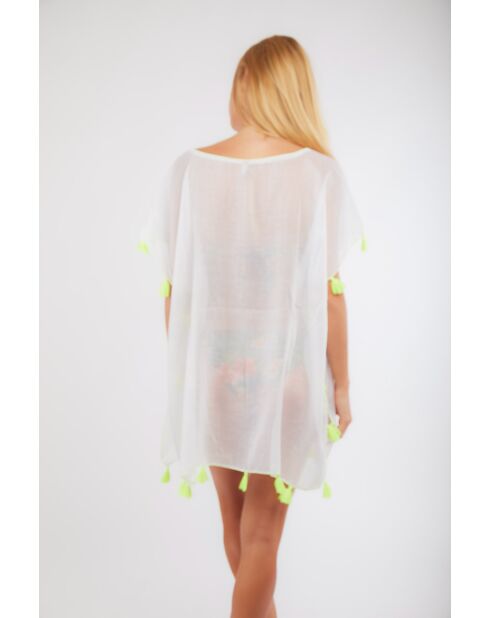 Poncho Cumbia Farfala blanc