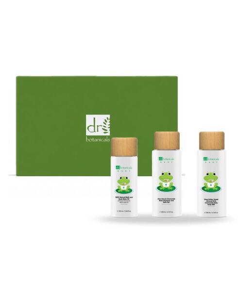 Kit shampoing et gel douche, huile corporelle et lait pour bébé - 3 pièces