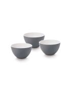Set di 3 tazze grigio/bianche - 12,5 cm