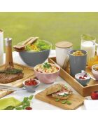 Set di 3 tazze grigio/bianche - 12,5 cm