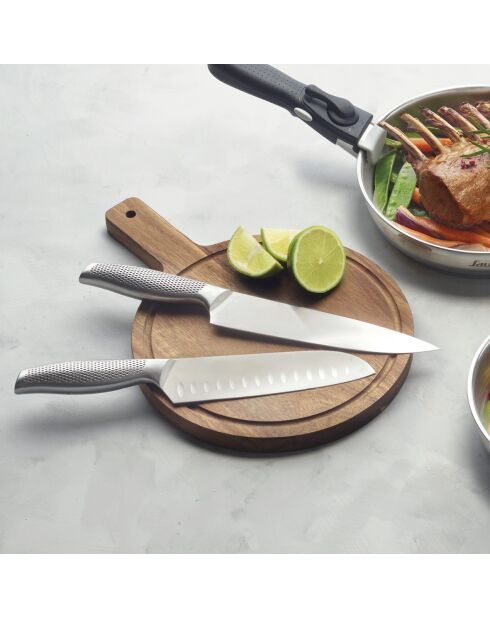 Set mit 5 Messern aus Edelstahl im japanischen Stil — 20/20/13/9/18 cm