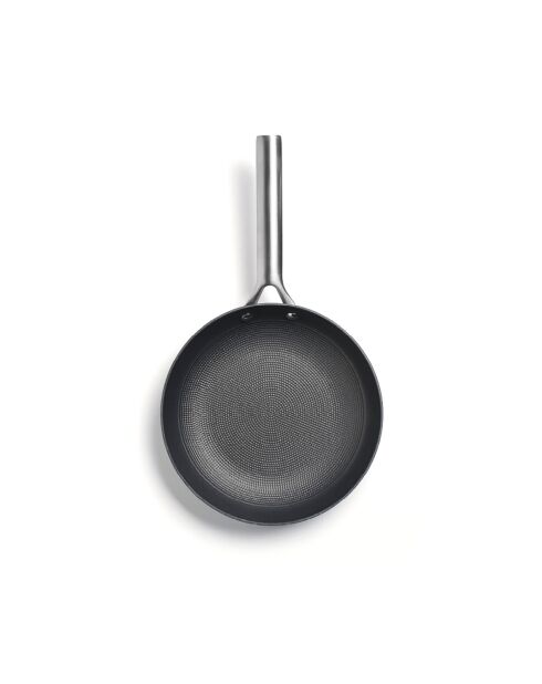 Poêle en fonte d'acier noir ultra légère avec revêtement antiadhésif en nid d'abeille - 24 cm