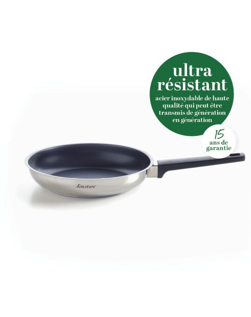 Set de 3 poêles anti-adhésives Qulinox ceramic argenté - 20 + 24 + 28 cm