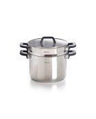 Olla plateada con cesta para pasta Qulinox - 24 cm