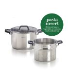 Olla plateada con cesta para pasta Qulinox - 24 cm