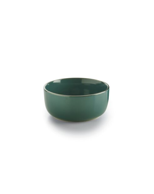 Set di 4 eleganti ciotole in ceramica verde scuro - 0,7 l