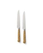 Set mit 2 hellbraunen Steakmessern -12,5 cm