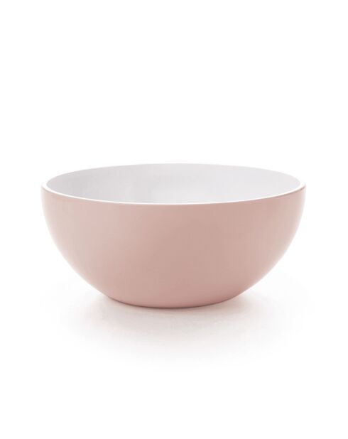 Saladier vieux rose/blanc - 32 cm