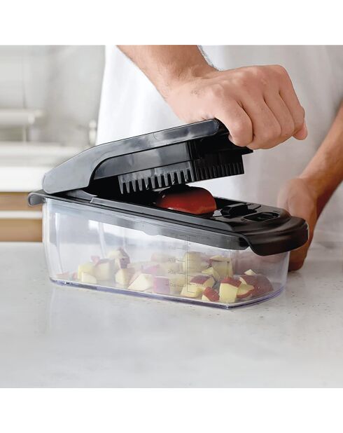 Picadora de verduras con recipiente negro/gris — 1,2 L