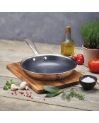 Poêle triply revêtement nid d'abeille anti-adhésif Multinox Pro ceramic argenté - 20 cm