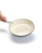 3 poêles en fonte émaillée - D. 20/24/28cm