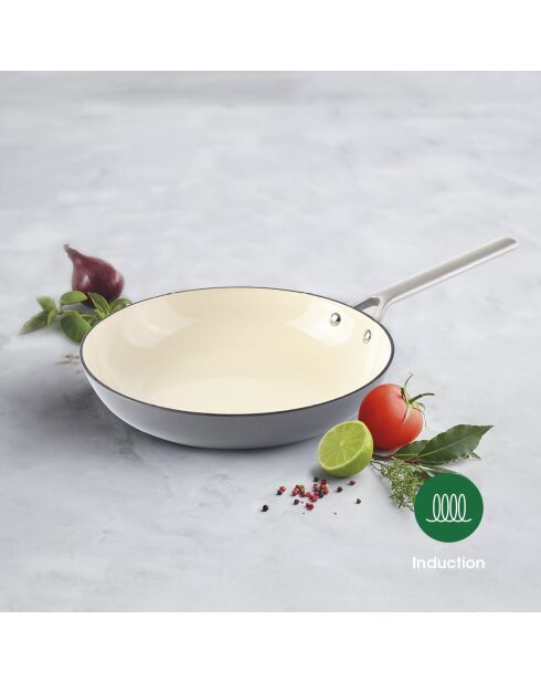 3 poêles en fonte émaillée - D. 20/24/28cm