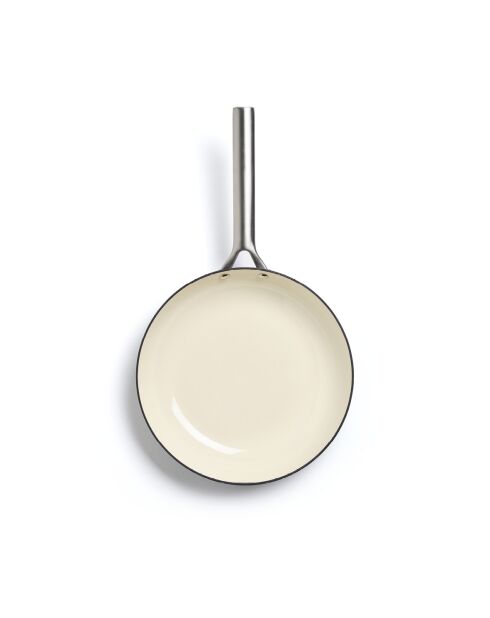 Poêle en fonte émaillée avec poignée en inox 28 cm