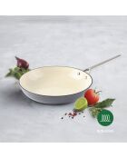 Poêle en fonte émaillée avec poignée en inox 28 cm