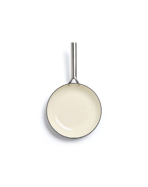 Poêle en fonte émaillée avec poignée en acier inoxydable 20 cm