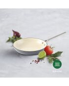 Poêle en fonte émaillée avec poignée en acier inoxydable 20 cm