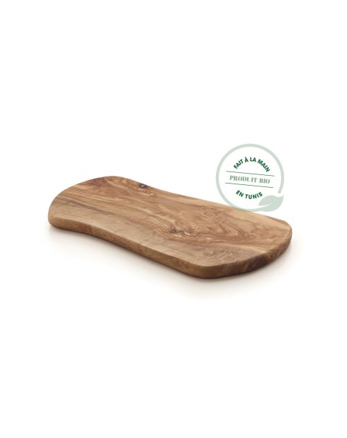 Tabla de cortar de madera de olivo hecha a mano - 35,5x18,5x2 cm