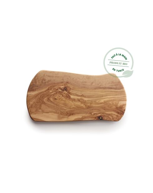 Tabla de cortar de madera de olivo hecha a mano - 35,5x18,5x2 cm