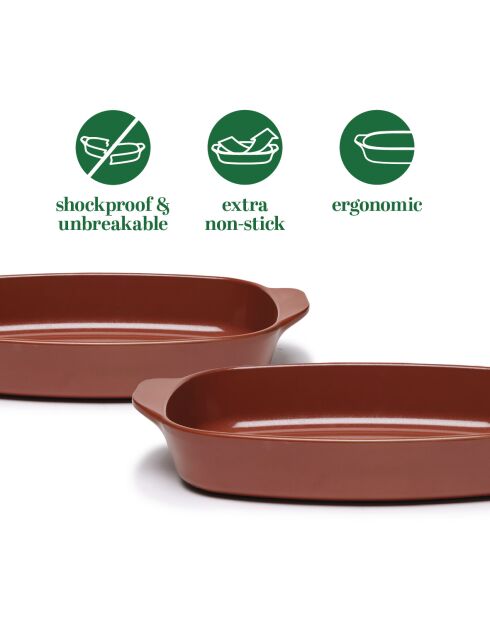 Plato de horno de terracota irrompible Ceramica Alumnia, 4 litros