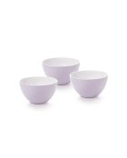 Set di 3 tazze lavanda/bianche - 12,5 cm