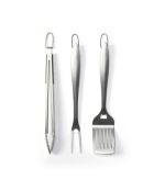 Set di 3 accessori per barbecue in acciaio inossidabile - 41 cm. 45 cm. 45 cm