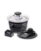 Centrifuga per insalata con 6 lame per sminuzzare e affettare nera - 26,5x16,5 cm
