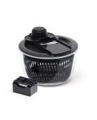 Centrifuga per insalata con 6 lame per sminuzzare e affettare nera - 26,5x16,5 cm