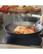 Poêle en fonte d'acier noir ultra légère avec revêtement antiadhésif en nid d'abeille - 20 cm