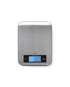 Bilancia da cucina elettronica in acciaio inossidabile grigio -21,5x16,5x1,6 cm