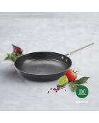 3 poêles en fonte noires - D. 20/24/28cm