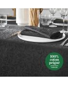 Mantel tejido Fleurette de jacquard gris oscuro - 170x250 cm