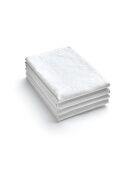 Set de 4 serviettes tissé Jacquard Fleurette blanches - 50x50 cm