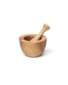 Mortero de madera de olivo hecho a mano -12 cm