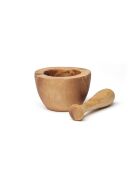 Mortero de madera de olivo hecho a mano -12 cm