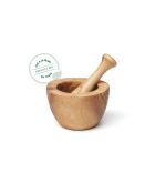 Mortero de madera de olivo hecho a mano -12 cm